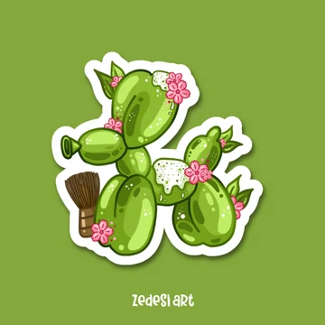 Matcha doggo matrica