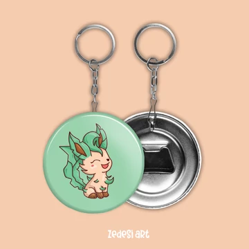Leafeon sörnyitós kulcstartó