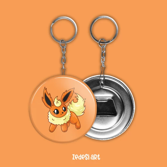 Flareon sörnyitós kulcstartó
